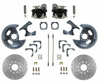 Leed Brakes Rear Disc Brake Kit  with Drilled Rotors and Zinc Plated Calipers RC1001X