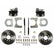 Leed Brakes Rear Disc Brake Kit  with Plain Rotors and Zinc Plated Calipers RC4001