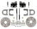 Leed Brakes Rear Disc Brake Kit  with Plain Rotors and Zinc Plated Calipers RC6001