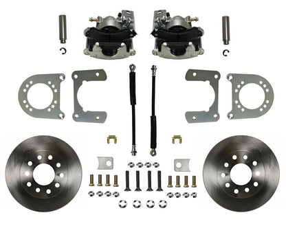 Leed Brakes Rear Disc Brake Kit  with Plain Rotors and Zinc Plated Calipers RC6002
