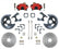 Leed Brakes Rear Disc Brake Kit  with Drilled Rotors and Red Powder Coated Calipers RRC1001X