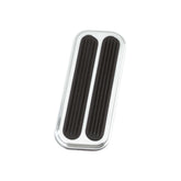 Lokar Throttle Pedal Pad; Brushed; w/Rubber Insert; Billet Aluminum; BAG-6085