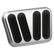 Lokar Brake Pedal Pad; Brushed Aluminum; w/Rubber Insert; Billet Aluminum; Individual; BAG-6102