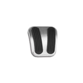 Lokar Emergency Brake Pedal Pad; Brushed; w/Rubber Insert; Billet Aluminum; BAG-6163