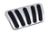 Lokar Brake Pedal Pad; Brushed Aluminum; Curved; w/Rubber Insert; Billet Aluminum; BAG-6166