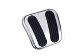 Lokar Emergency Brake Pedal Pad; Brushed; w/Rubber Insert; Billet Aluminum; BAG-6169