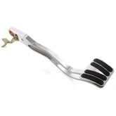 Lokar Brake Pedal Arm; Brushed Finish; Curved; Standard Pad; Billet Aluminum; BCA-9508
