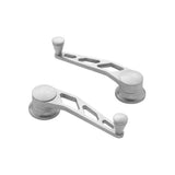 Lokar Window Crank; Billet Aluminum; Brushed Finish; Pair; IDH-2014