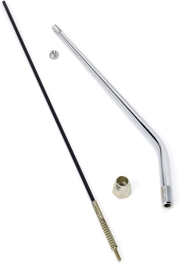 Lokar Lever Conversion Kit; 32 in. Double Bend Lever; Lower Threads; Chrome Finish; RLK-68016