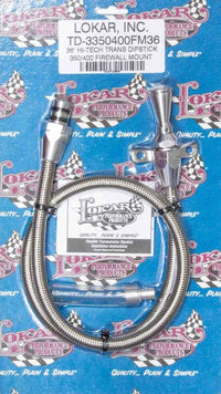 Lokar 36in Trans Dipstick 350/400 Firewall Mount TD-3350400FM36