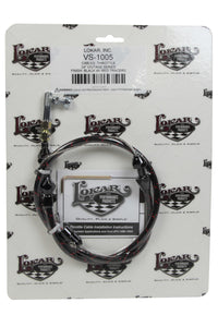 Lokar VS Throttle Cable Black Black Wrap w/ Red Tracer VS-1005