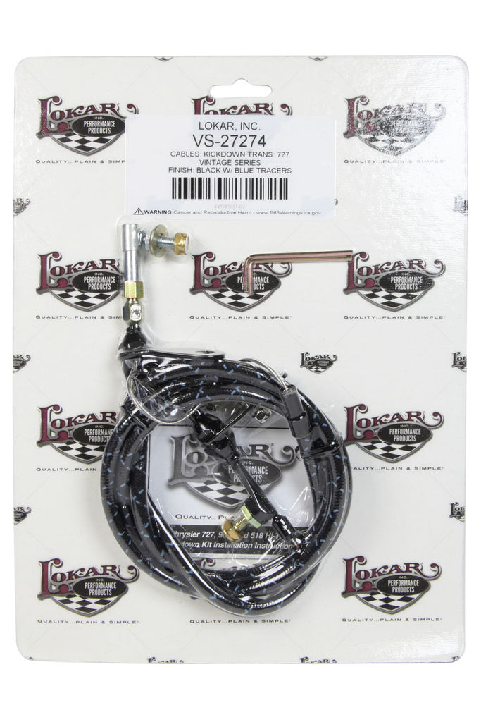 Lokar Vintage Series 727 Kickd own Cable Black Wrap VS-27274