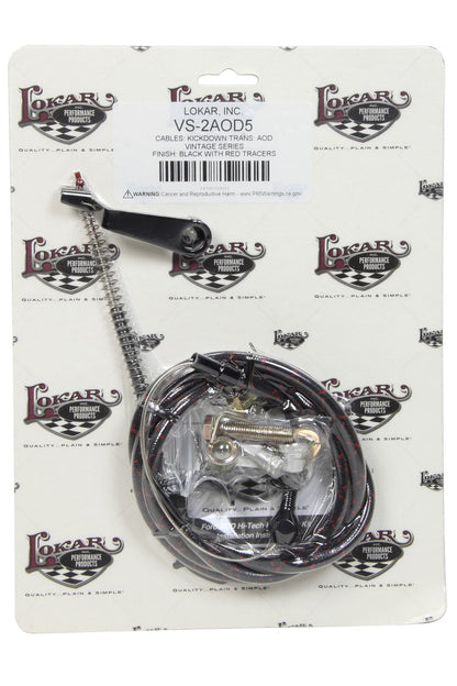 Lokar Vintage Series Ford Aod Kickdown Cable Black VS-2AOD5