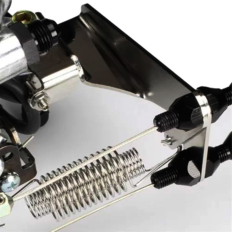 Lokar Throttle Cable Bracket; Fits w/Holley Sniper; Stainless Steel; Black Finish; XTCB-40HS