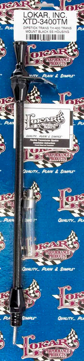 Lokar Black Dipstick GM TH400 Trans - Trans Mount XTD-3400TM