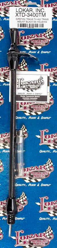 Lokar Black Dipstick GM TH400 Trans - Trans Mount XTD-3400TM