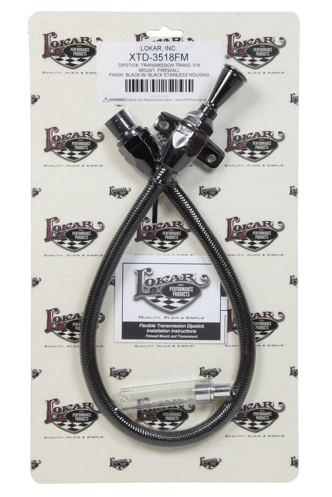 Lokar DIPSTICK TRANS 518 FIREW ALL MOUNT BLACK SS HOUSI XTD-3518FM