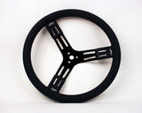 Longacre 15in. Steering Wheel Black Steel Smooth Grip 52-56841