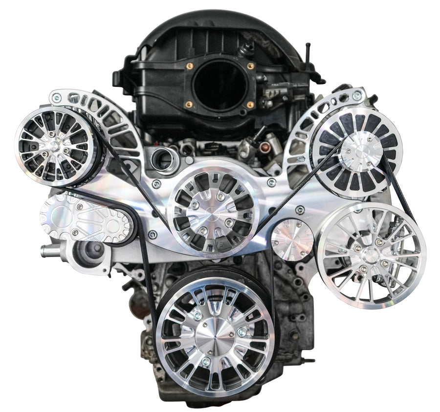 CVF Racing LT1 Gen V Reaper serpentine system, Polished, LT1V-REAPER
