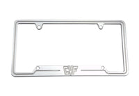 CVF Racing billet aluminum license plate frame with CVF logo, UNVLPH
