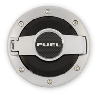 Aluminum with Black Center Fuel Door Fits 2008-2022 Dodge Challenger Drake Muscle Cars