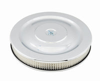 Mr Gasket Mr. Gasket Air Cleaner - 14 Inch Diameter x 2-1/4 Inch Tall - Chrome 1480