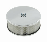 Mr Gasket Mr. Gasket Air Cleaner - 6-1/2 Inch Diameter, 2-7/16 Inch Tall - Chrome 1485