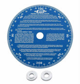 Mr Gasket This universal cam degree wheel has a 7 Inch diameter and is blue. 1570