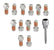 Mr Gasket Mr. Gasket Headlock Locking Header Bolts - 3/8-16 x 3/4 Inch - Set of 12 2230G