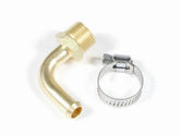 Mr Gasket Mr. Gasket Fuel Line Fitting - 3/8 Inch NPT to 3/8 Inch Hose Barb - 90° - Brass 2966