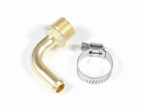 Mr Gasket Mr. Gasket Fuel Line Fitting - 3/8 Inch NPT to 3/8 Inch Hose Barb - 90° - Brass 2966