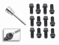 Mr Gasket Mr. Gasket Header Bolts - 3/8-16 x 3/4 Inch Hex & Socket Head - Black Oxide 3420G