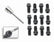 Mr Gasket Mr. Gasket Header Bolts - 3/8-16 x 3/4 Inch Hex & Socket Head - Black Oxide 3420G