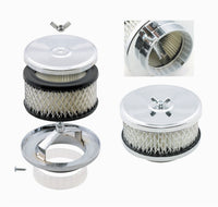 Mr Gasket Mr. Gasket Air Cleaner - Deep Dish - 4 Inch x 2 Inch - Chrome 4354
