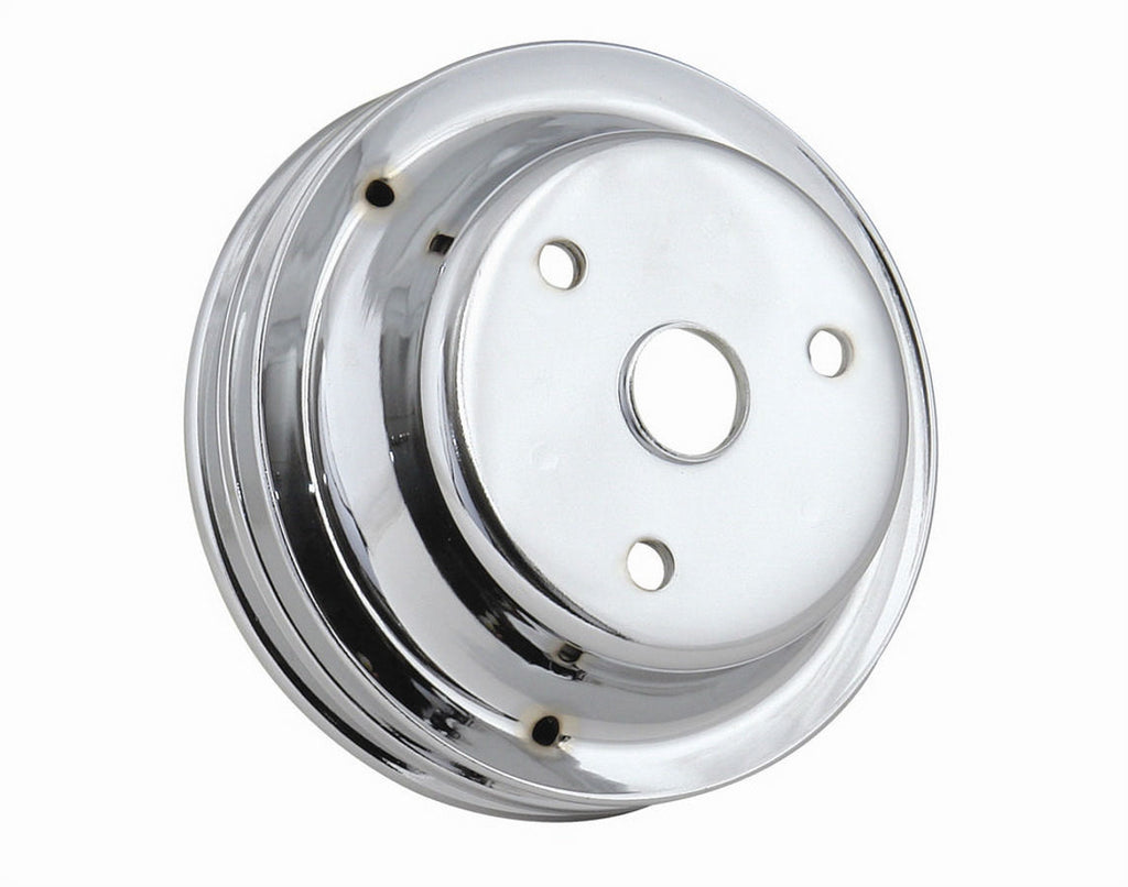 Mr Gasket Chrome Crank Pulley Double Groove 4977