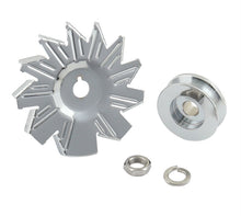 Load image into Gallery viewer, Mr Gasket Chrome Alt Fan &amp; Pulley 6808