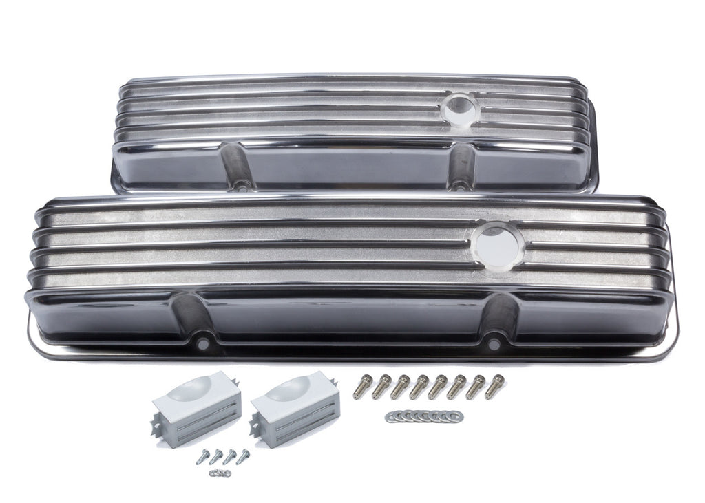 Mr Gasket Mr. Gasket Cast Aluminum Finned Valve Covers - Polished 6855G