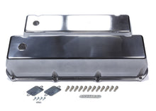 Load image into Gallery viewer, Mr Gasket BBF Cast Alm Valve Cover Set w/Hole Polished 6873G