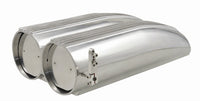 Mr Gasket Mr. Gasket Air Scoop - Double Barrel - Shotgun Style Scoop - Polished Aluminum 8008MRG