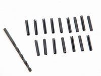 Mr Gasket Includes 16 roll pins, 1 special 5/32 inch drill bit. 806G