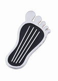 Mr Gasket Mr. Gasket Foot Print Gas Pedal Pad - Aluminum - Chrome & Painted Black Trim 9645