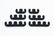 Mr Gasket Mr. Gasket Wire Separators - Plastic - 7 mm / 8 mm - Black 9728