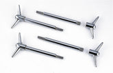 Mr Gasket Mr. Gasket Valve Cover Y Wing Bolts - Chrome Plated - 4 pack 9824