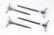 Mr Gasket Mr. Gasket Valve Cover Y Wing Bolts - Chrome Plated - 4 pack 9824