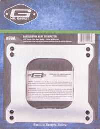 Mr Gasket Carb. Dissipator 1/2in Thick- Open Center 98A