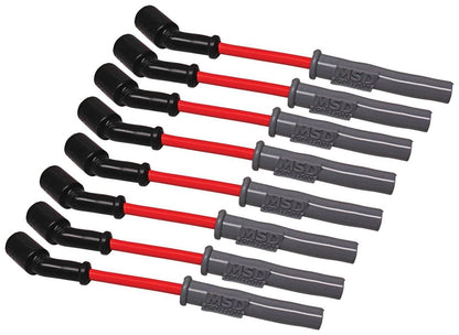 MSD Super Conductor 8.5mm Spark Plug Wire Set, Red, GM LS1/LS6 Corvette/Camaro | 32819