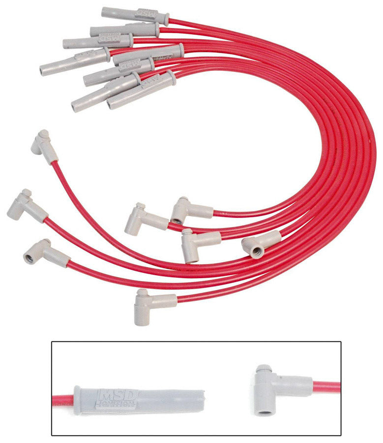 MSD 8.5MM Spark Plug Wire Set - Red 35379