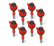 MSD MSD Ignition Coil - Blaster - Ford Shelby GT350/500 5.2L V8 - Red - 8-Pack 824528