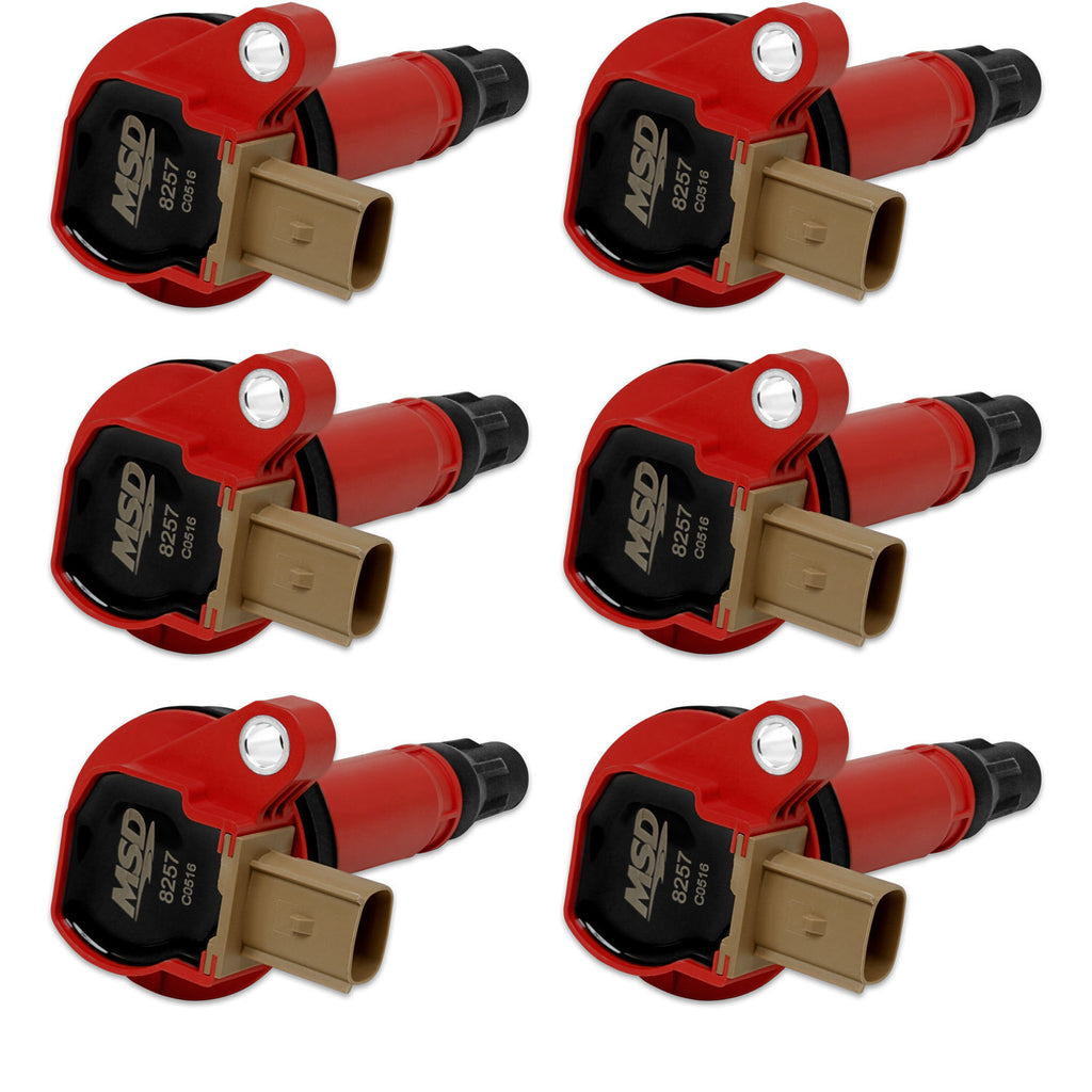 MSD Coils 6pk Ford Eco-Boost 3.5L V6 11-16  Red 82576