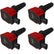 MSD MSD Ignition Coil - Ford EcoBoost - 2.0L/2.3L L4 - Red - 4-Pack 82594